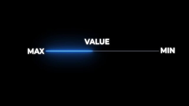The concept of business value added. increase value, company value add, growth plan on black background. neon glow line animation. 4k