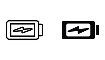 Battery icon set vector illustration. battery charging sign and symbol. isolated on white background