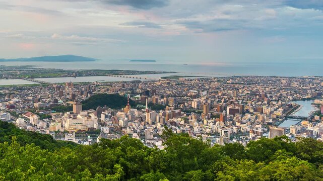 Tokushima, Japan From Dusk till Night