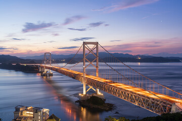 Onaruto Bridge connecting  Awaji Island to Tokushima, Japan