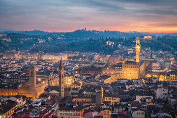 Florence, Italy Cityscape at Dusk