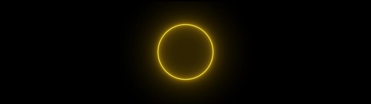 Neon circle frame loading icon animation. lines Blinking Loop Animation. Abstract circle loading frame animation.