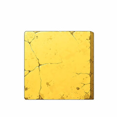 Yellow Cracked Stone Tile Texture Game Asset Icon