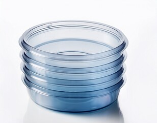 Obraz premium empty transparent plastic food container on white background