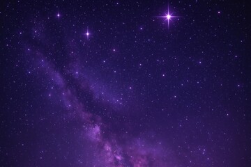 Obraz premium Stunning cosmic purple starry night background