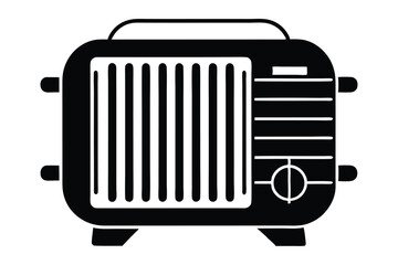 Fototapeta premium space heater line art silhouette vector illustration