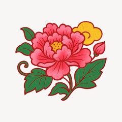 Fototapeta premium Vibrant floral illustration design