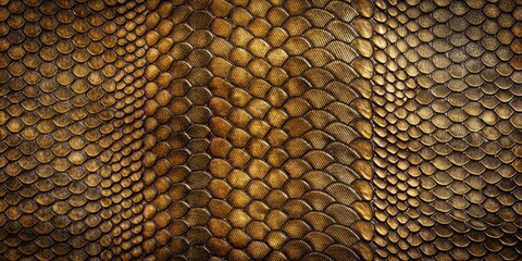 Luxurious Golden Reptile Skin Texture A Seamless Pattern of Scaled Surface Ideal for Fashion, Design, and Decoration Projects