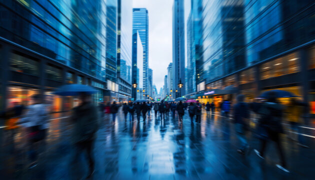 business professional walking through glass corridor during sunrise corporate environment