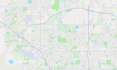 Obraz premium Broomfield Colorado map