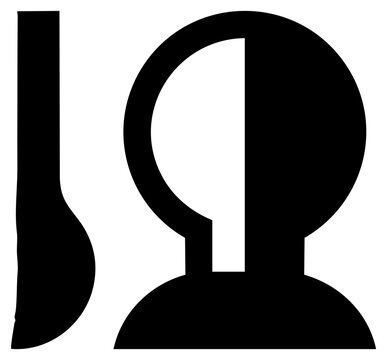 Greek uppercase omega symbol, mathematical notation, scientific notation, typography glyph, isolated black, minimalist vector.