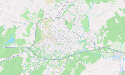 Fototapeta premium Charlottesville Virginia map