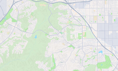 Obraz premium Chino Hills California map