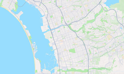 Fototapeta premium Chula Vista California map