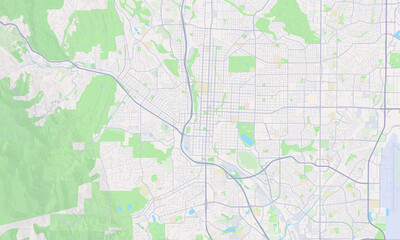 Obraz premium Colorado Springs Colorado map