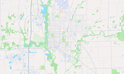 Fototapeta premium Columbus Indiana map