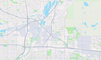 Obraz premium Commerce City Colorado map