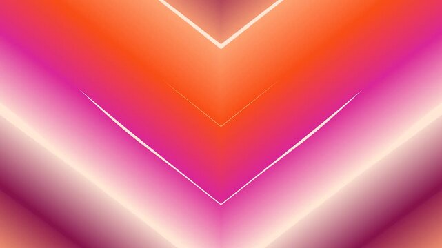 Abstract motion background featuring layered chevron shapes with vibrant pink, orange, and purple gradients. Modern geometric design ideal for digital backgrounds, presentations, branding.