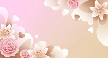 peonies roses on pink background with copy space abstract natural floral frame layout with text space romantic feminine composition wedding invitation international women day mother day concept