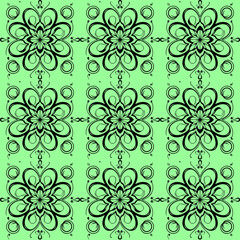 simple seamless abstract green and black pattern, texture