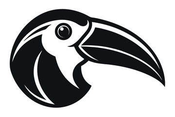 Fototapeta premium toucan head line art silhouette vector illustration