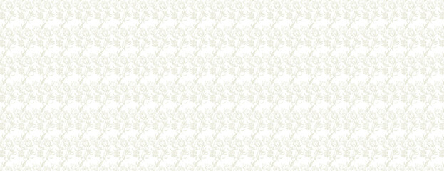 Fototapeta premium Subtle Off-White Repeating Floral Texture with Tulips