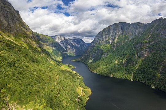 N&aelig;r&oslash;yfjord, branch of the Sognefjord, Norway