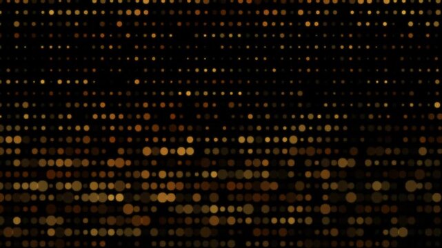 Shiny golden halftone dots abstract sparkling mosaic background. Geometric motion design. Seamless loop. Video animation Ultra HD 4K 3840x2160