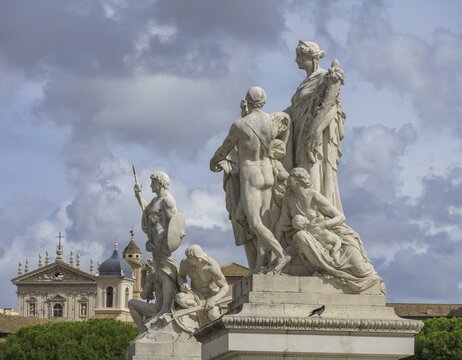 Statues at the Victor Emanuel Monument Altare della Patria, Rome, Italy