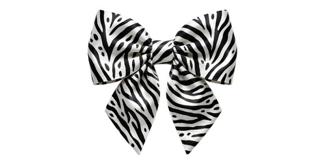 Fototapeta premium Zebra print bow on white