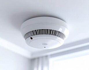 Fire Safety Concept with Smoke Detector on Ceiling