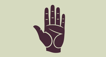Stylized hand gesture silhouette