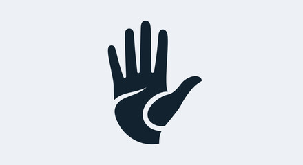 Obraz premium Stylized hand gesture symbol