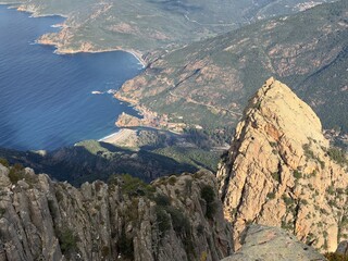 Porto en Corse, vu depuis le Capo d'Orto