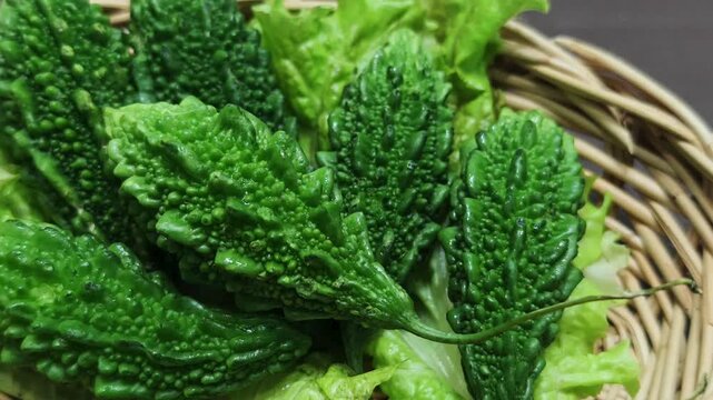 Bitter melon for health; bitter melon lowers blood sugar.