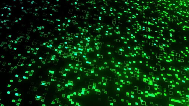 Abstract Digital Data Square Grid Motion Graphic Background