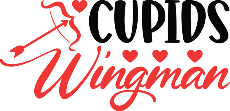 kids valentine's day typography design