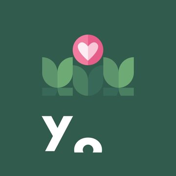 Romantic Bouquet concept. Bauhaus swiss style art. Looped animation. Red flowers growing with love heart symbol. Love you text appear. Design element for wedding, valentine day, greeting card.
