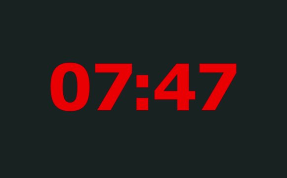 Animated countdown icon shows circular timer shrinking from full to empty over eight minutes thirty seconds, numerals ticking down smoothly, subtle glow pulsing each second.
