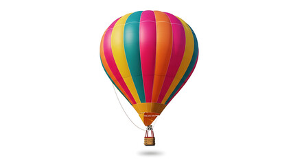 Fototapeta premium Vibrant hot air balloon soaring through clear sky