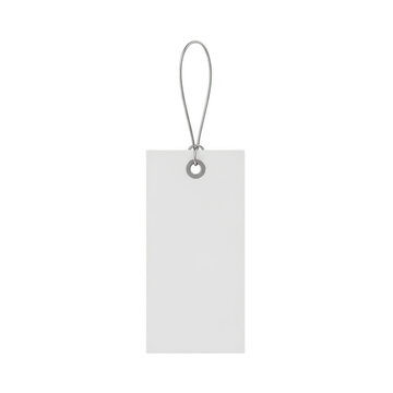 Blank tag with string attached to it isolated on transparent background