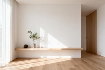 Obraz premium Minimalist Japanese Interior with Natural Light