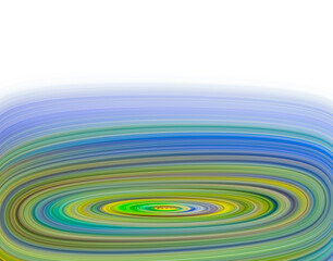 Illustration Radial Low Profile Product Display Base Multi Colour Stripes White Background.