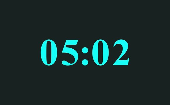 5 minute 30 second countdown icon animation description 25 word