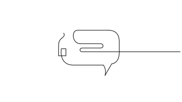 Animated self drawing of continuous line draw Quick tips. Animated self drawing question mark and speech bubble. Full length one line animation