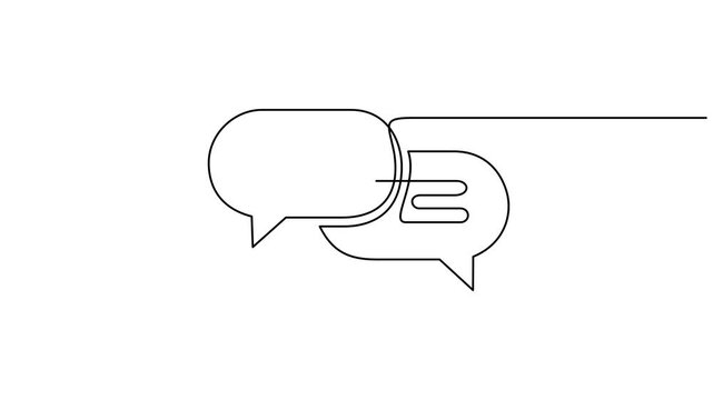 Animated self drawing of continuous line draw Quick tips. Animated self drawing question mark and speech bubble. Full length one line animation