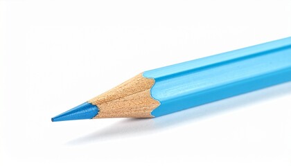 Fototapeta premium Sharpened Blue Pencil Close-Up Showcasing Stationery Detail, Educational Utility, and Artistic Writing Tool Design