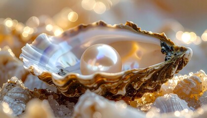 Open Oyster Shell with Lustrous Pearl Showcasing Natural Beauty, Rarity, and Timeless Elegance in Jewelry Inspiration
