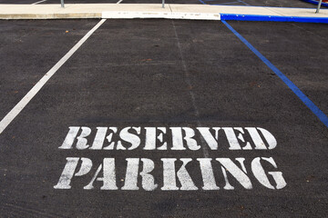 Reserved Parking Pavement Marking sign