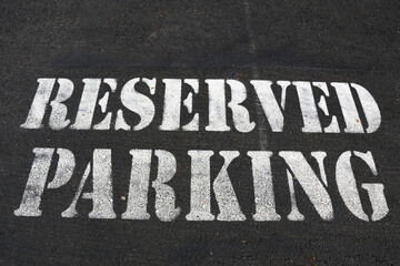 Reserved Parking Pavement Marking sign
